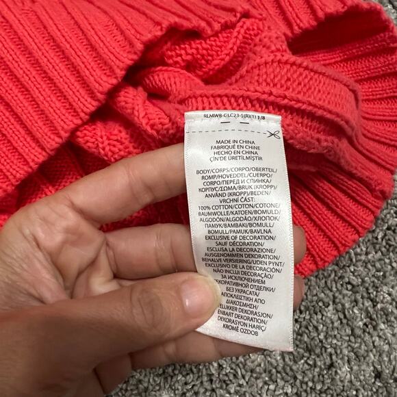 Ralph Lauren Women's V-Neck Sweater in Coral - Picture 5 of 5